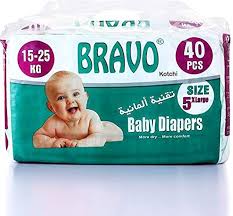 BRAVO & CITY BABY SIZE 5  40 PCS