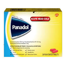 PANADOL ACUTE HEAD COLD 20 TABLETS